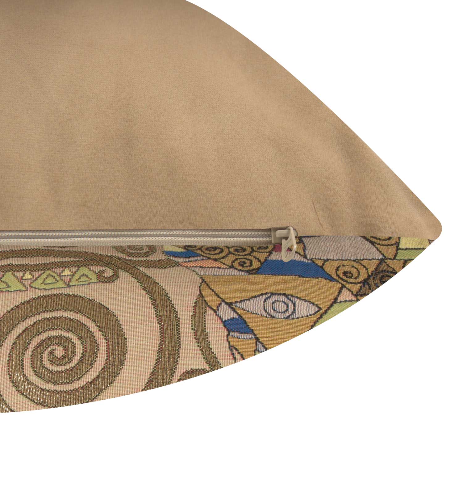 Gustav Klimt L'Attente Jour Tapestry Pillow Cover 18x18 Inch Cotton Jacquard Woven Cushion Cover