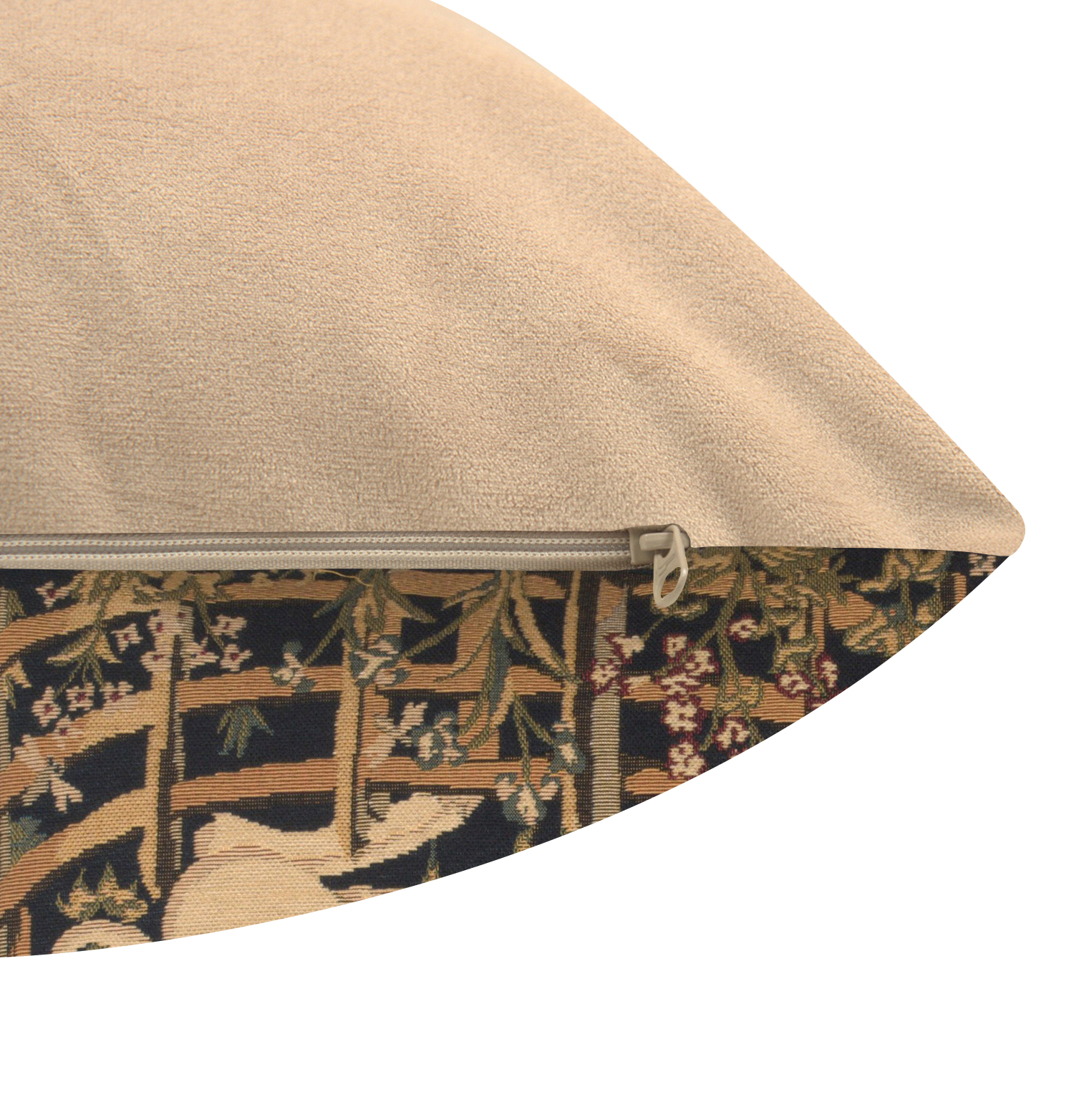 Medieval Captive Unicorn Vintage Tapestry Pillow Cover 18x18 Inch Cotton Jacquard Woven Cushion Cover