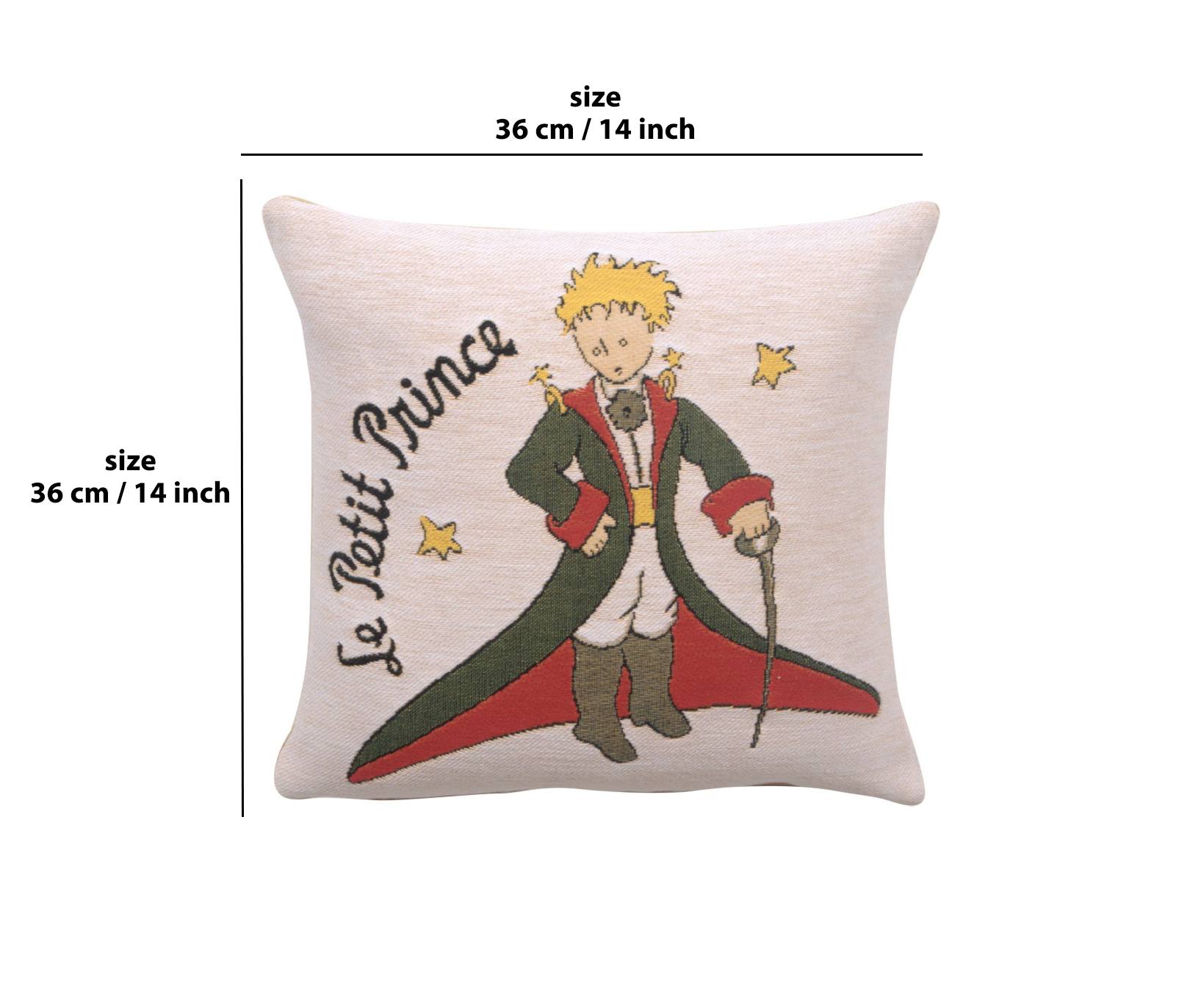 Antoine de Saint-Exupery Costume Small Tapestry Pillow Cover 14x14 Inch Cotton Jacquard Woven Cushion Cover