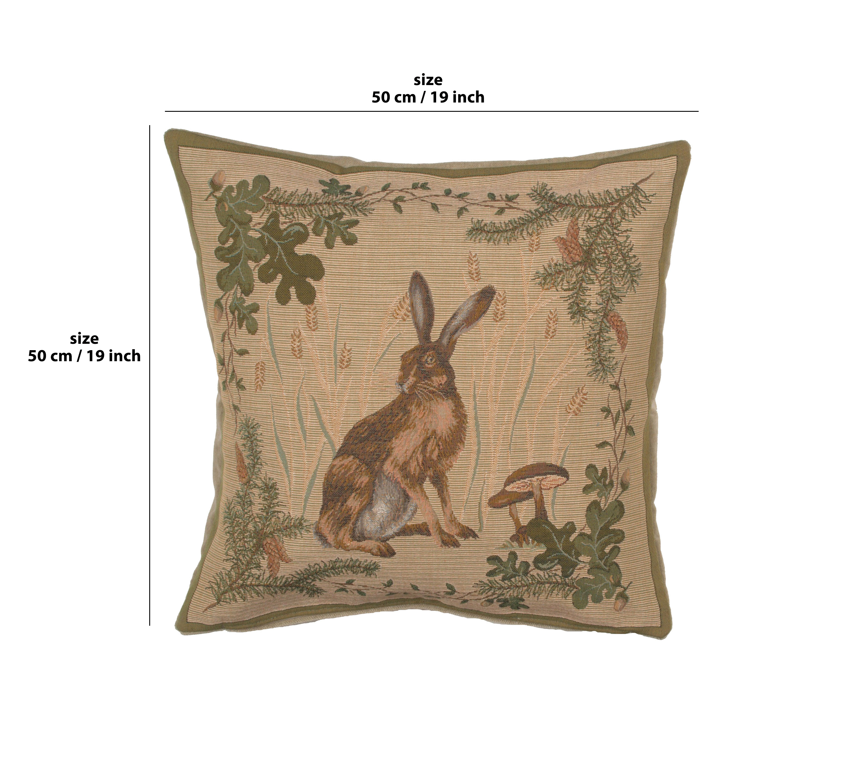 William Morris The Hare Tapestry Pillow Cover 19x19 Inch Cotton Jacquard Woven Cushion Cover