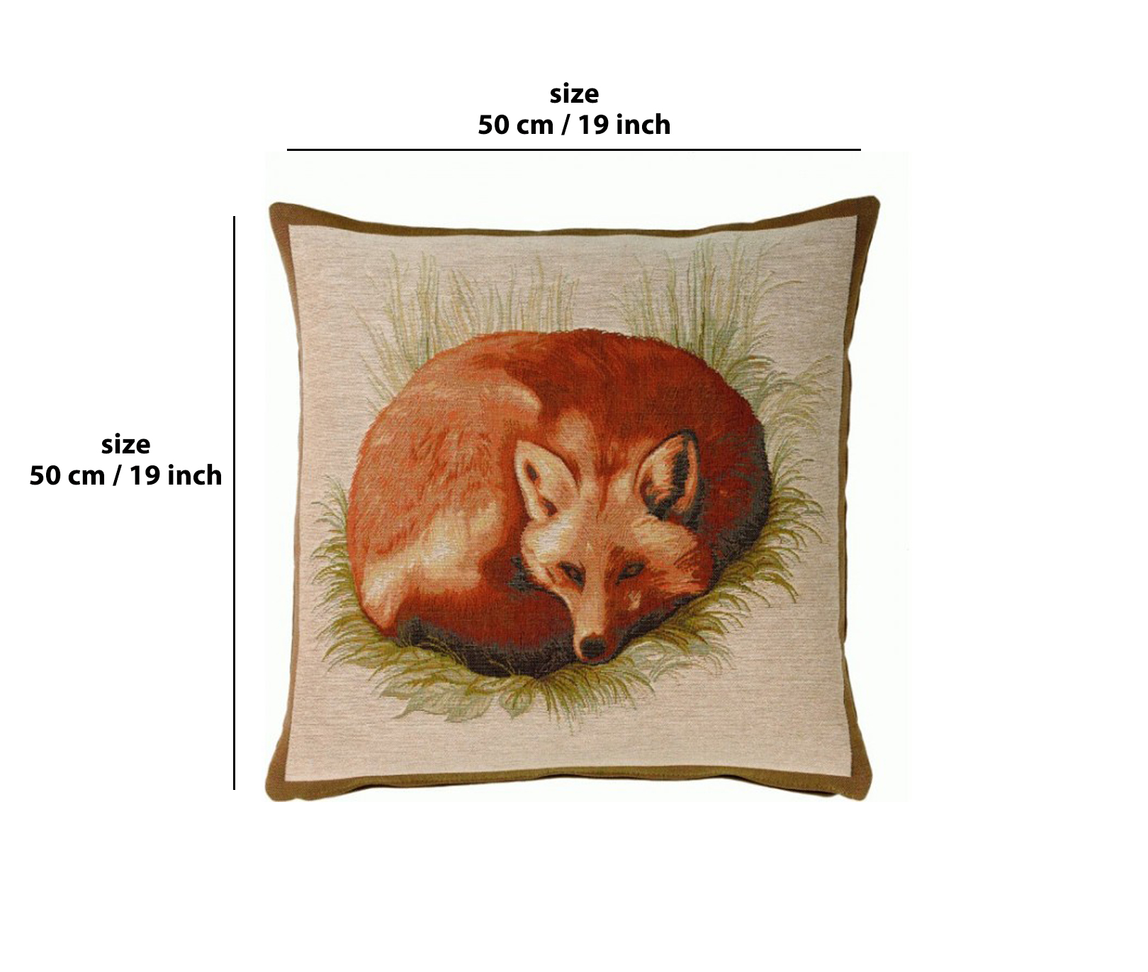 William Morris Fox Tapestry Pillow Cover 19x19 Inch Cotton Jacquard Woven Cushion Cover