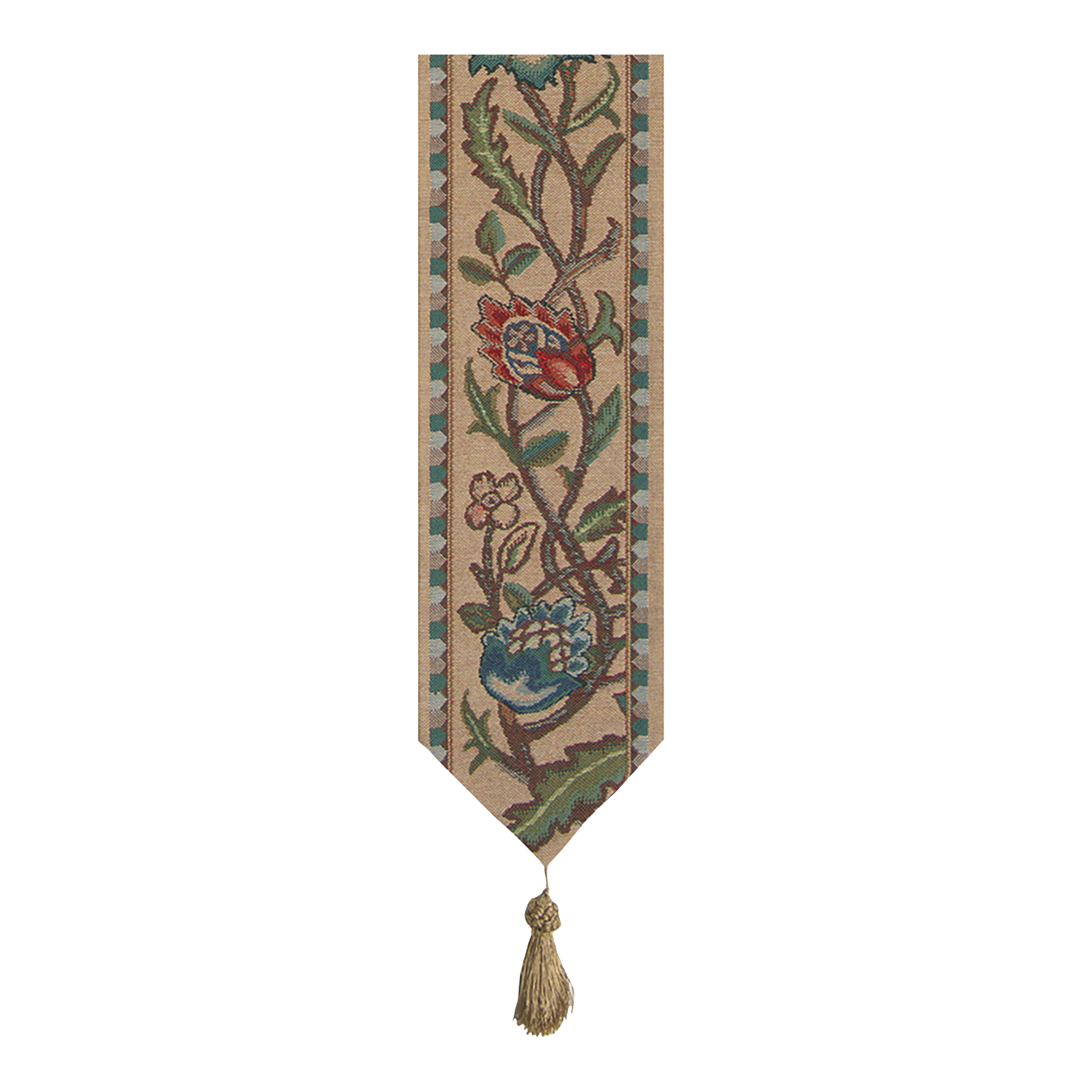 William Morris Tree of Life Tapestry Bell Pull 42 x 6 in Botanical Jacquard Woven Arts Crafts Decor