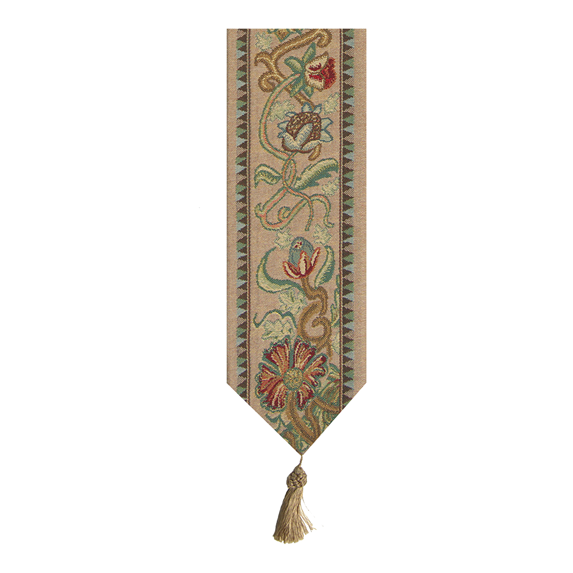 William Morris Pastel Tree of Life Tapestry Bell Pull 42 x 6 in Botanical Jacquard Woven Arts Crafts Decor