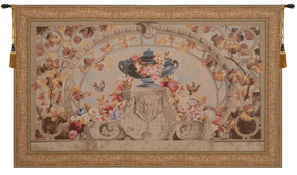 Beauvais II Floral Tapestry Wall Hanging 34 x 54 in French Botanical Floral Jacquard Woven Wall Art Home Decor