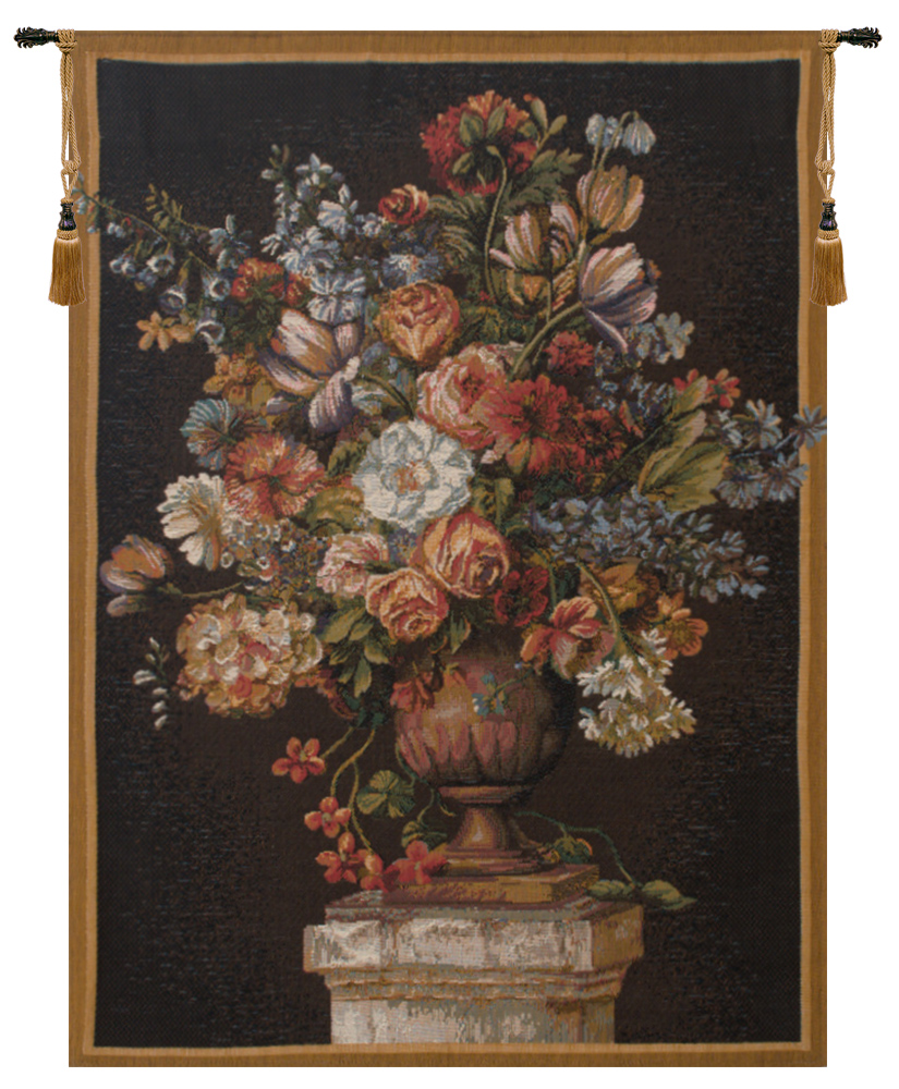 Bouquet Exemplar French Tapestry Wall Hanging 38x28 Inch Cotton Jacquard Woven Wall Tapestry