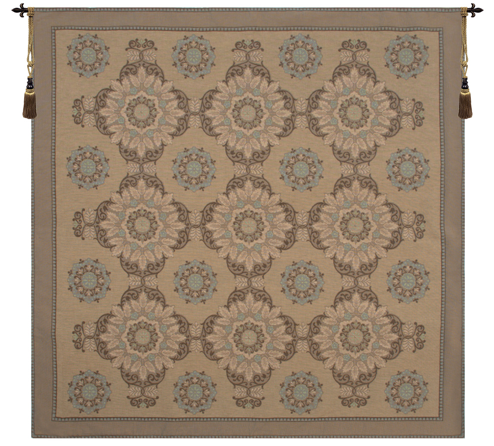 Circa French Tapestry Wall Hanging 58x58 Inch Cotton Jacquard Woven Wall Tapestry