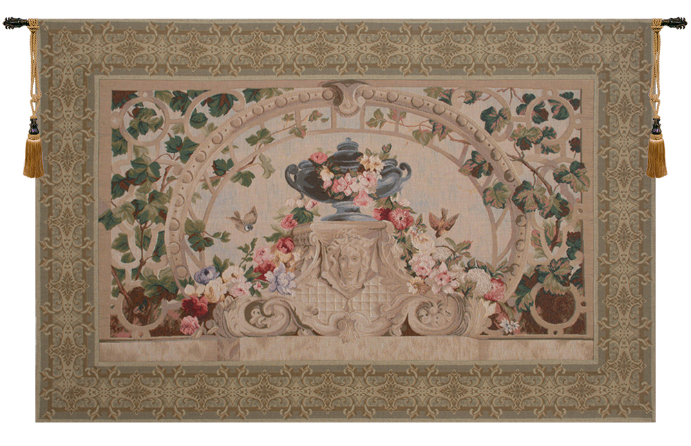 Decorative Beauvais Floral Tapestry Wall Hanging 40 x 61 in French Floral Botanical Jacquard Woven Wall Art Home Decor
