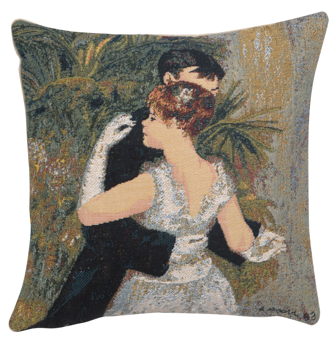 Edgar Degas Danse Belgian Tapestry Pillow Cover 13x13 Inch Cotton Jacquard Woven Cushion Cover