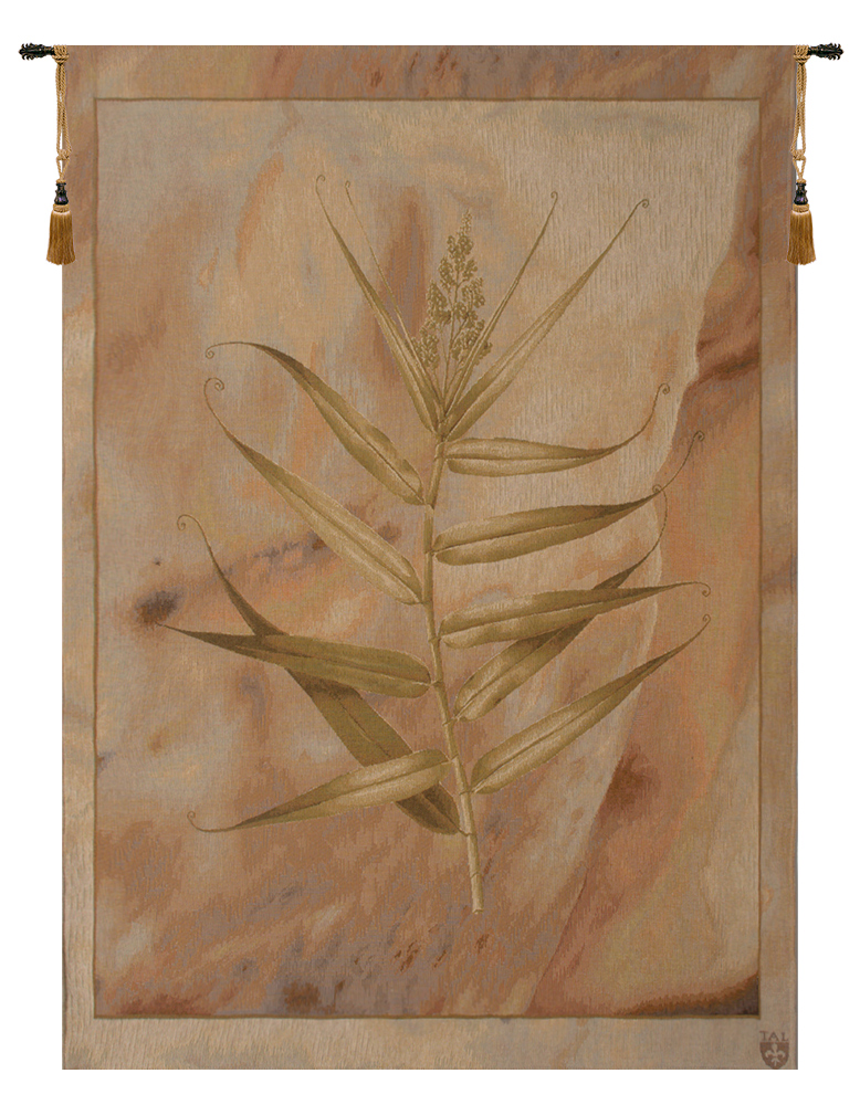 Oriental Bamboo II Floral Tapestry Wall Hanging 57 x 40 in Asian Botanical Bamboo Jacquard Woven Wall Art