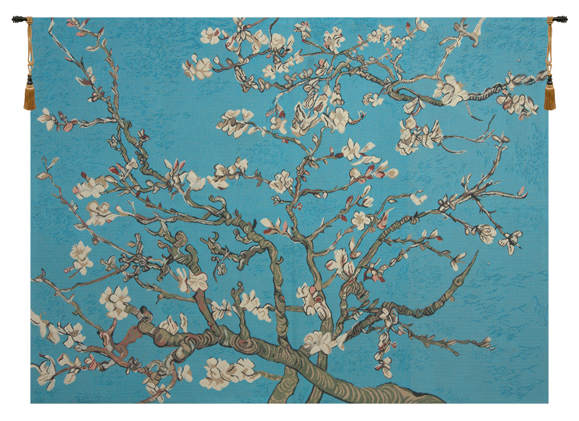 Vincent Van Gogh Almond Blossom II Vintage Tapestry Wall Hanging 33 x 43 in