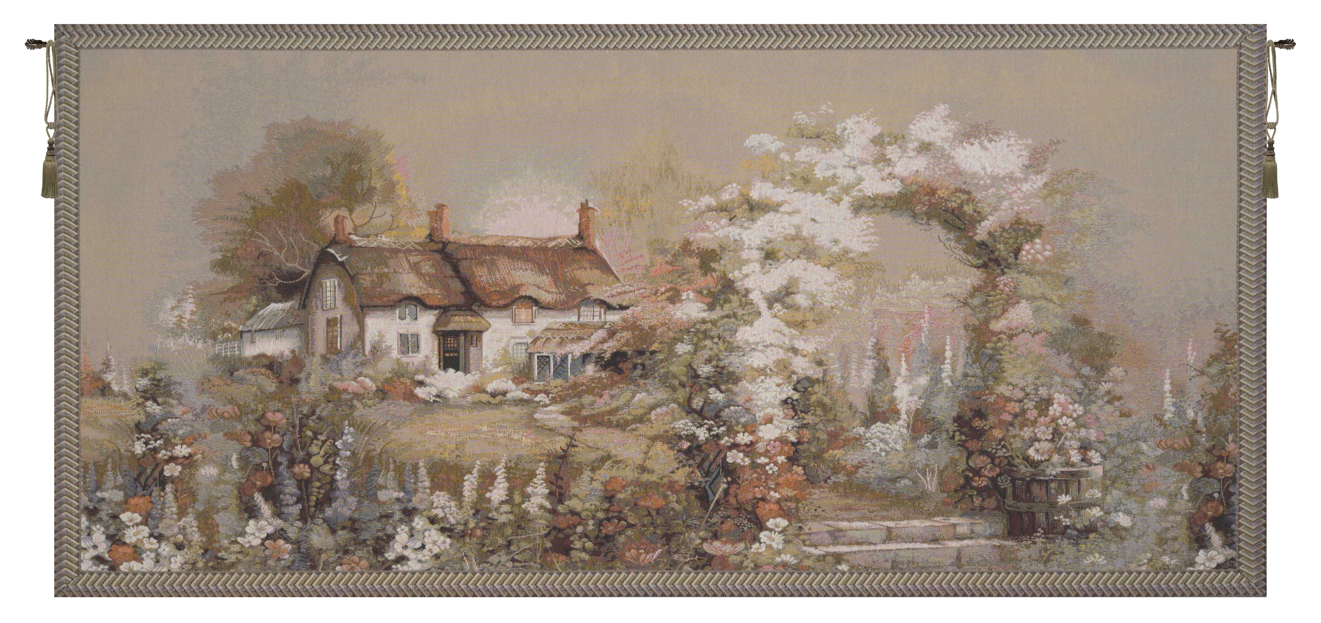 Garden of Eden Tapestry Wall Hanging 27x54 Inch Cotton Jacquard Woven Wall Tapestry