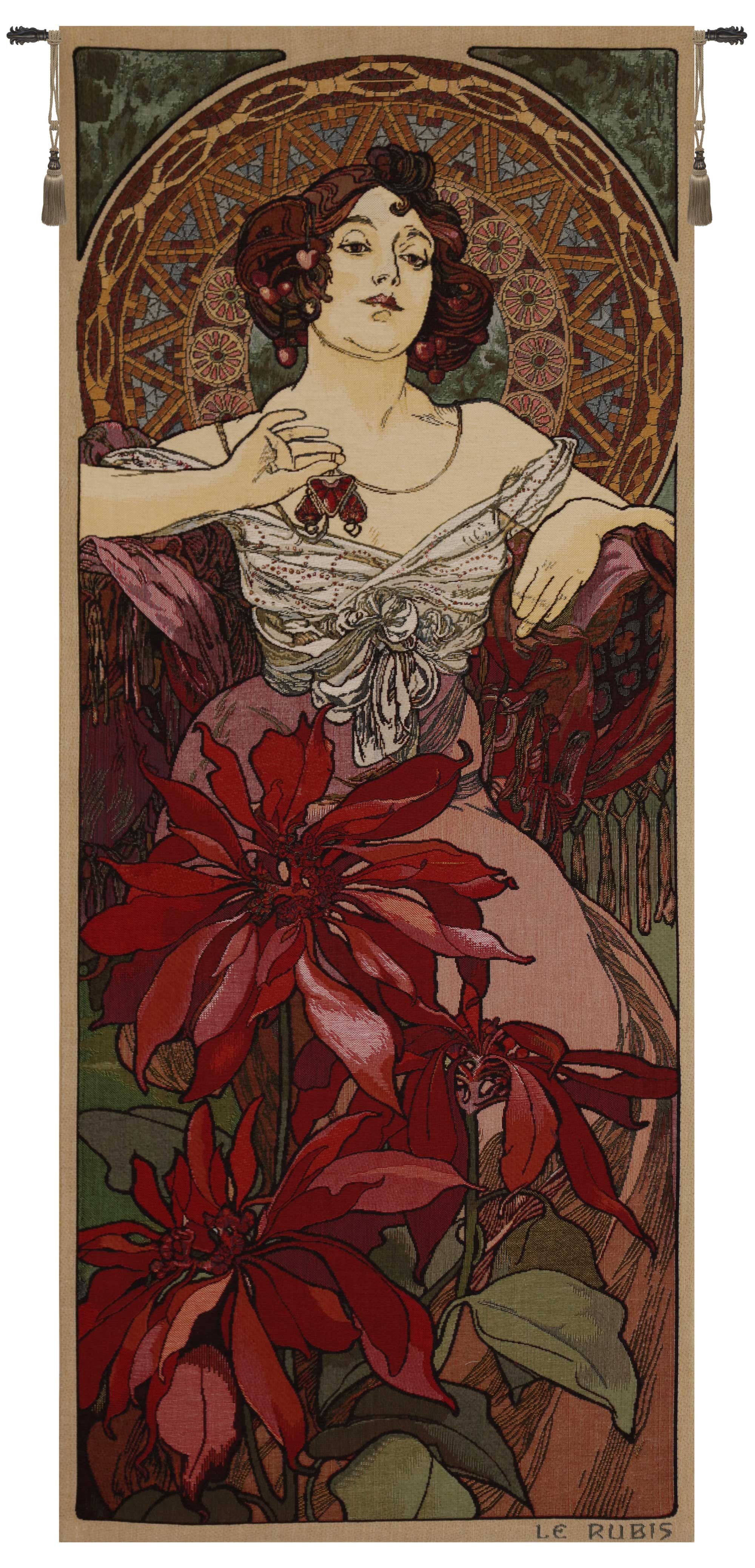 Classical Garden Landscape Jacquard Woven Wall Art