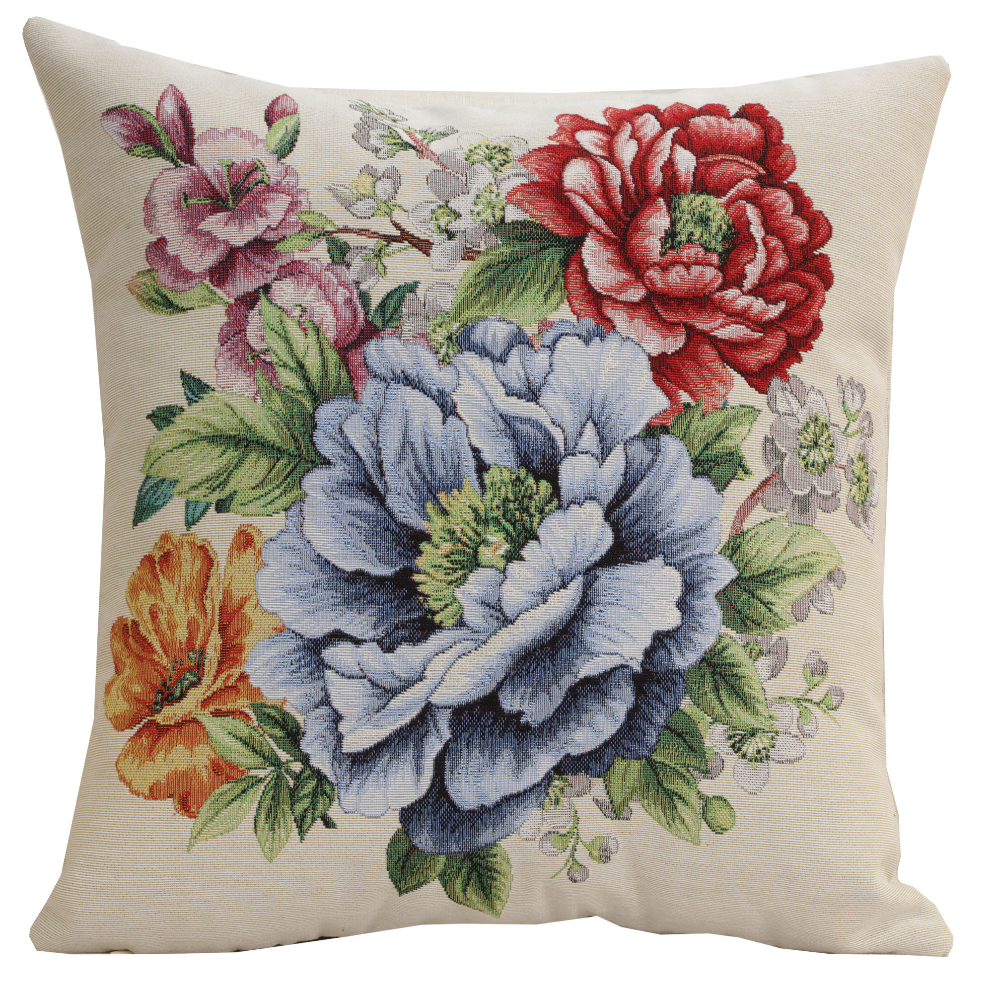 William Morris Florida Tapestry Pillow Cover 18x18 Inch Cotton Jacquard Woven Cushion Cover