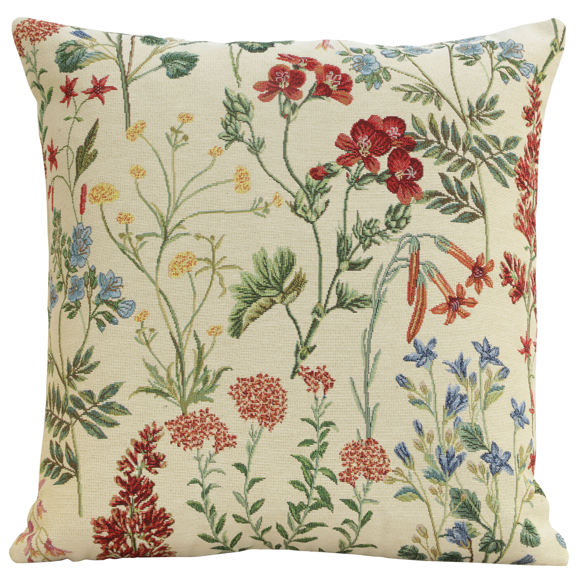 Floral Gabi Tapestry Pillow Cover 18x18 Inch Cotton Jacquard Woven Cushion Cover