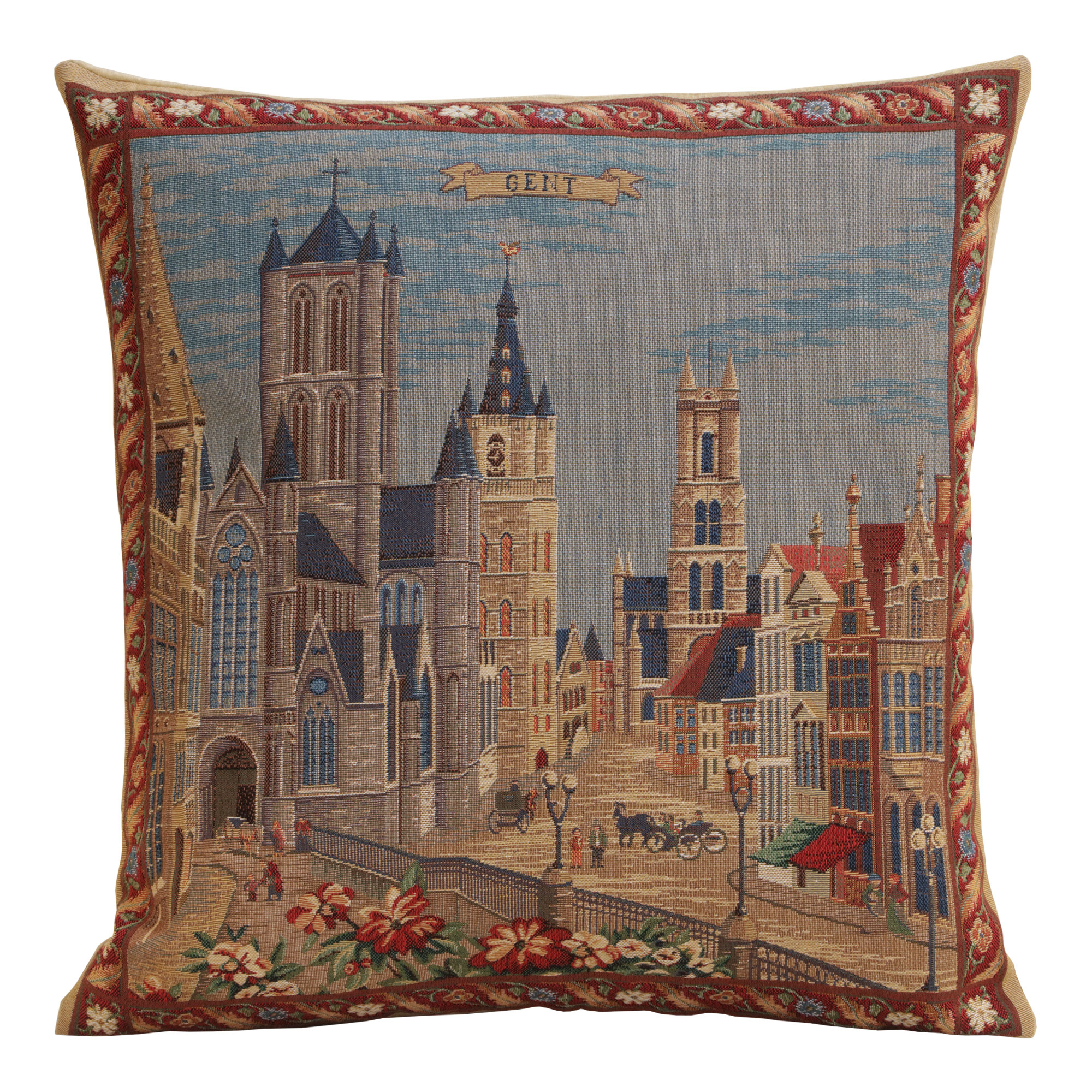 Gent Torens European Tapestry Pillow Cover 18x18 Inch Cotton Cushion Cover