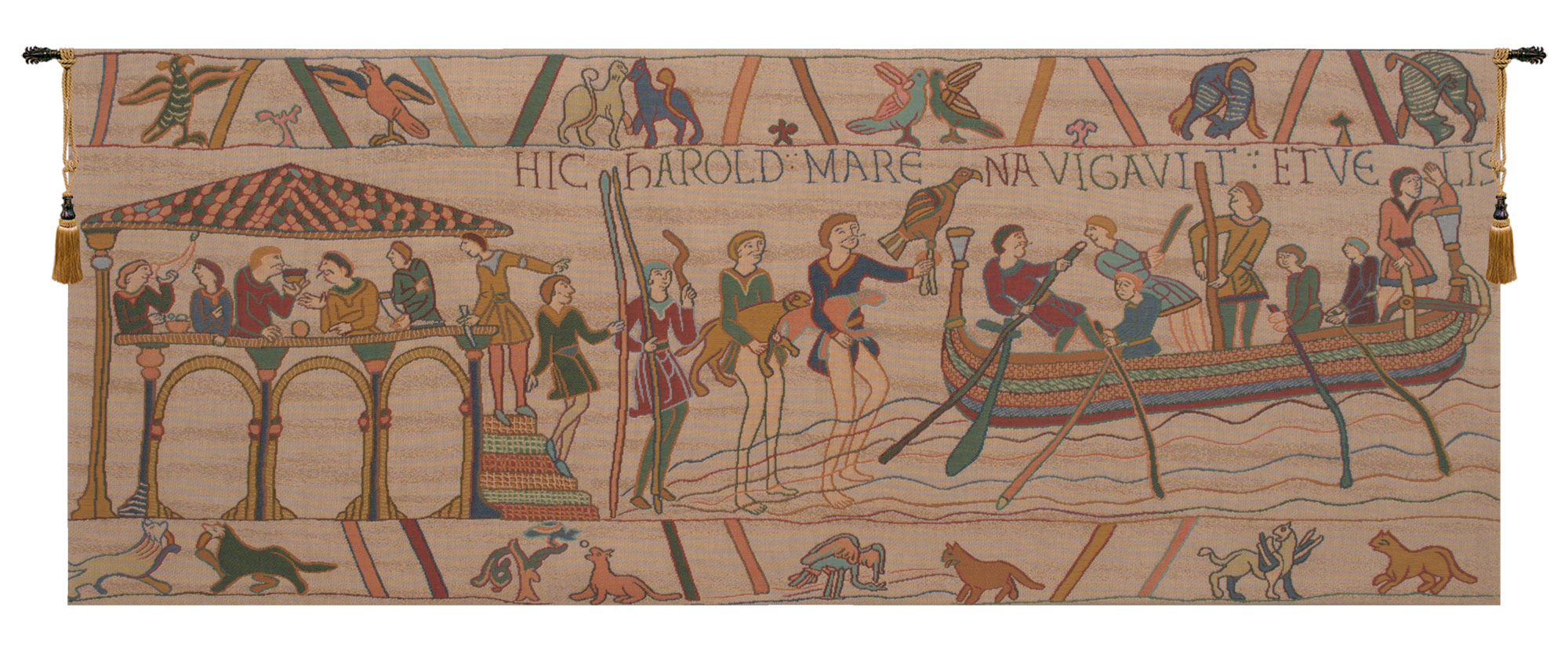 King Harold Small French Wall Tapestry 20x53