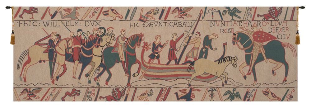 Bayeux Vintage Tapestry Wall Hanging 18 x 54 in