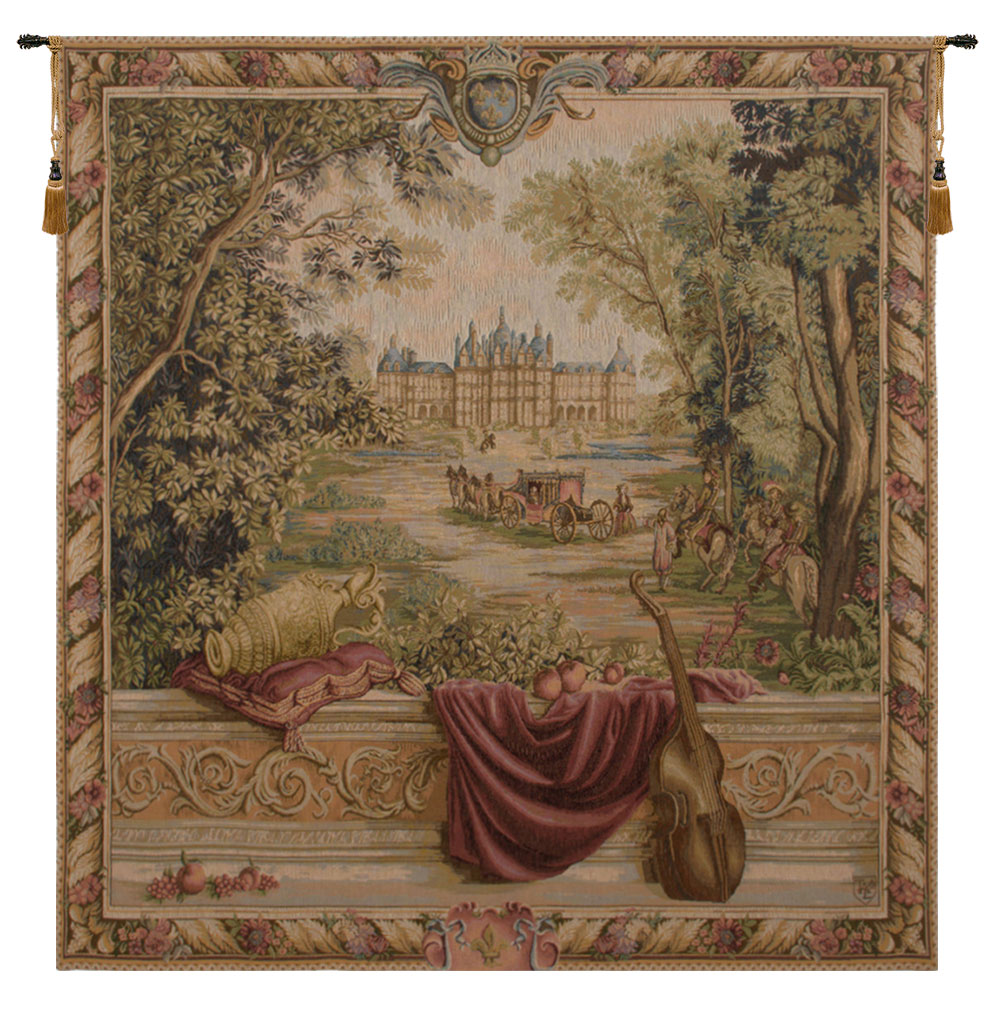 Verdure au Chateau French Tapestry Wall Hanging 58x55 Inch Cotton Jacquard Woven Wall Tapestry