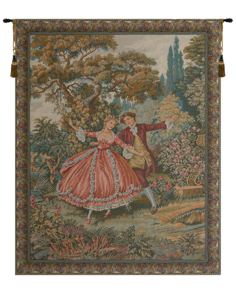 Francois Boucher Danza Tapestry Wall Hanging 46 x 32 in Jacquard Woven Classical Dance Wall Art
