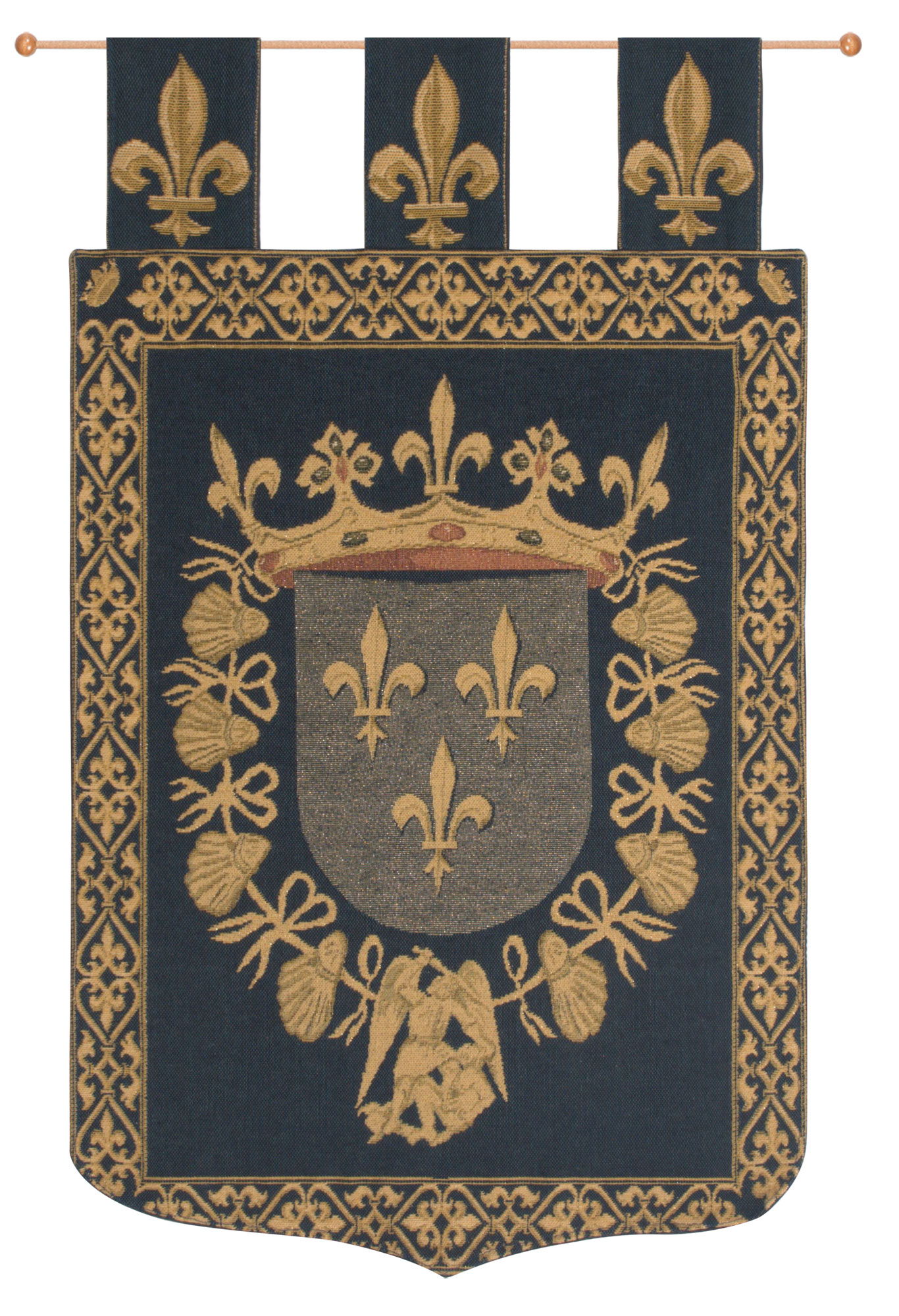 Decorative Blois Floral Tapestry Wall Hanging 24 x 18 in French Botanical Flowers Jacquard Woven Wall Art Traditional Home Decor