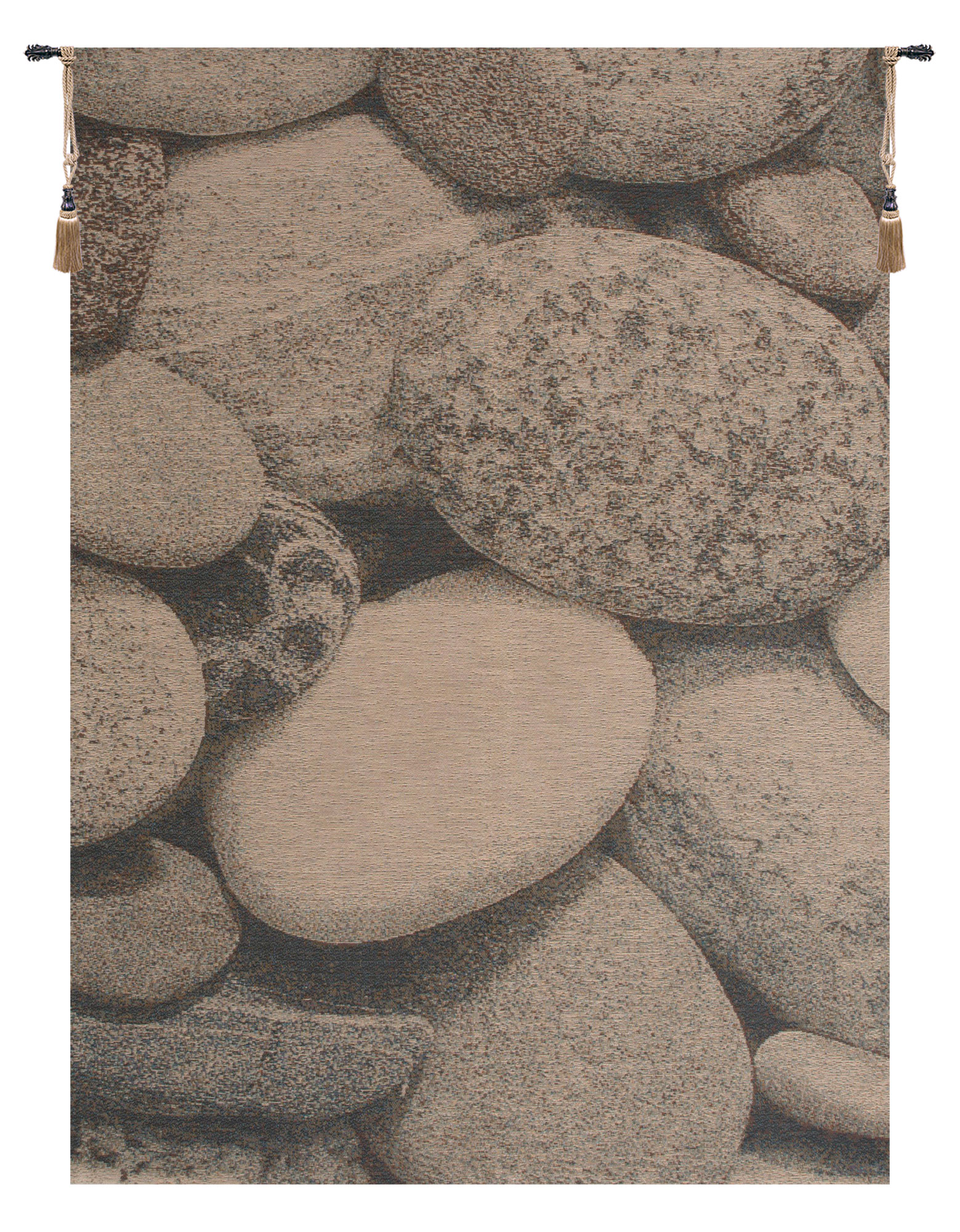 Pebbles French Tapestry Wall Hanging 38x28 Inch Cotton Jacquard Woven Wall Tapestry