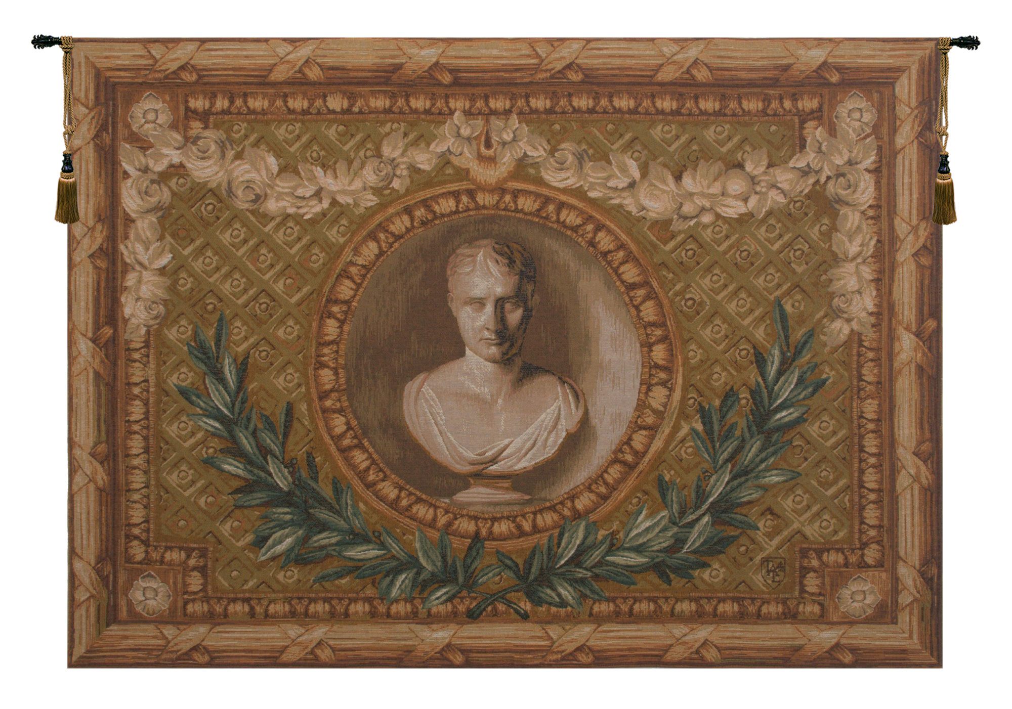 Napoleon Renaissance Tapestry Wall Hanging 44 x 58 in Jacquard Woven Historical Wall Art