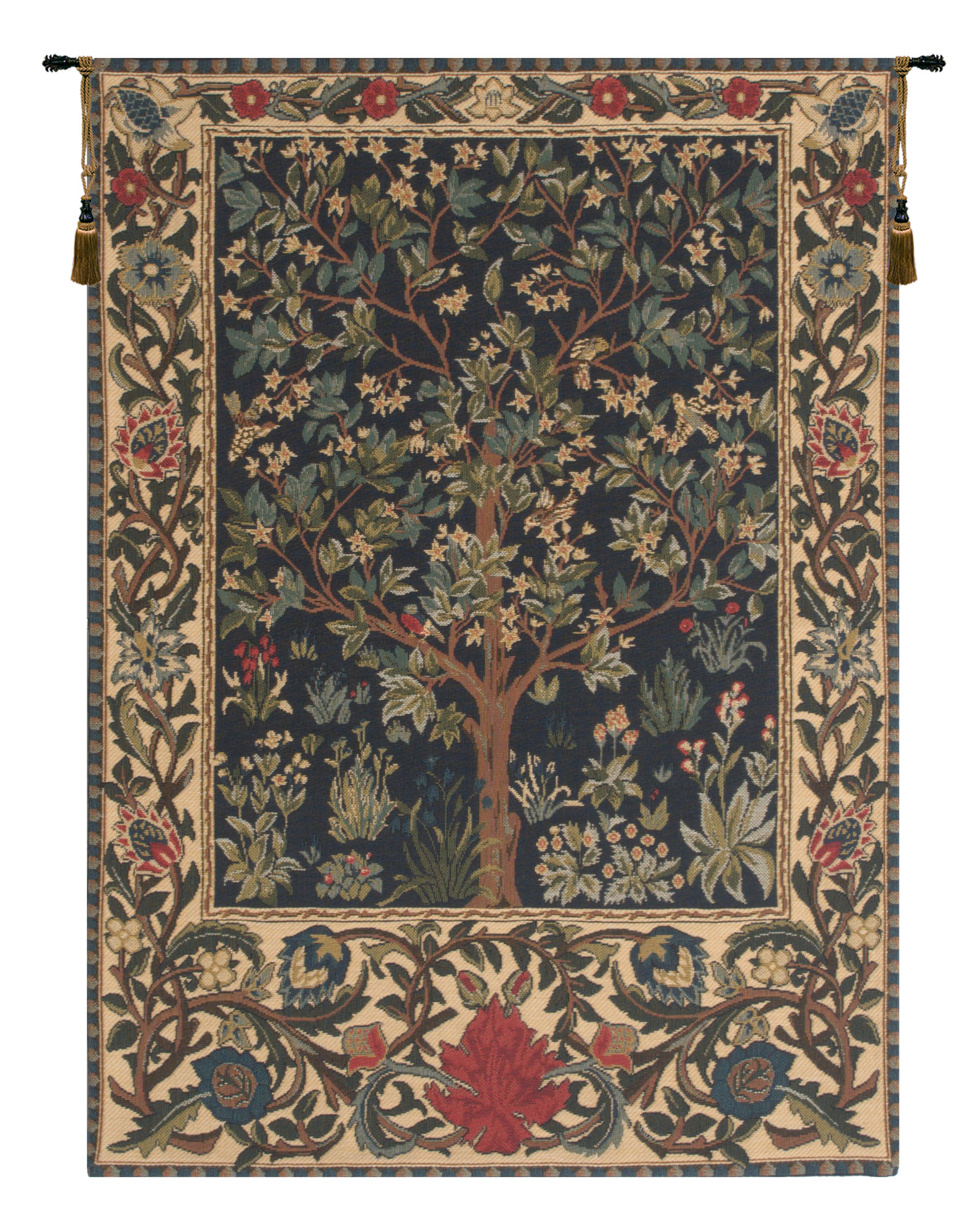 William Morris Tree of Life I Tapestry Wall Hanging 24 x 18 in