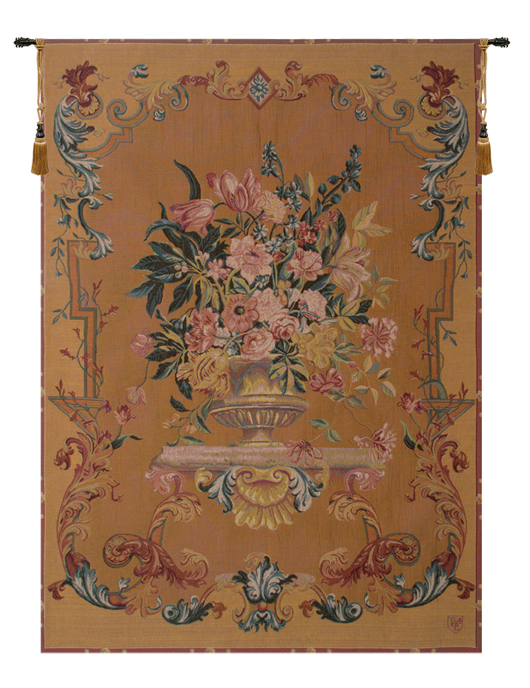 Bouquet XVIII English Bouquet French Tapestry Wall Hanging 58x44 Inch Cotton Jacquard Woven Wall Tapestry