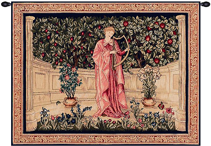William Morris The Minstrel Tapestry Wall Hanging 25 x 32 in