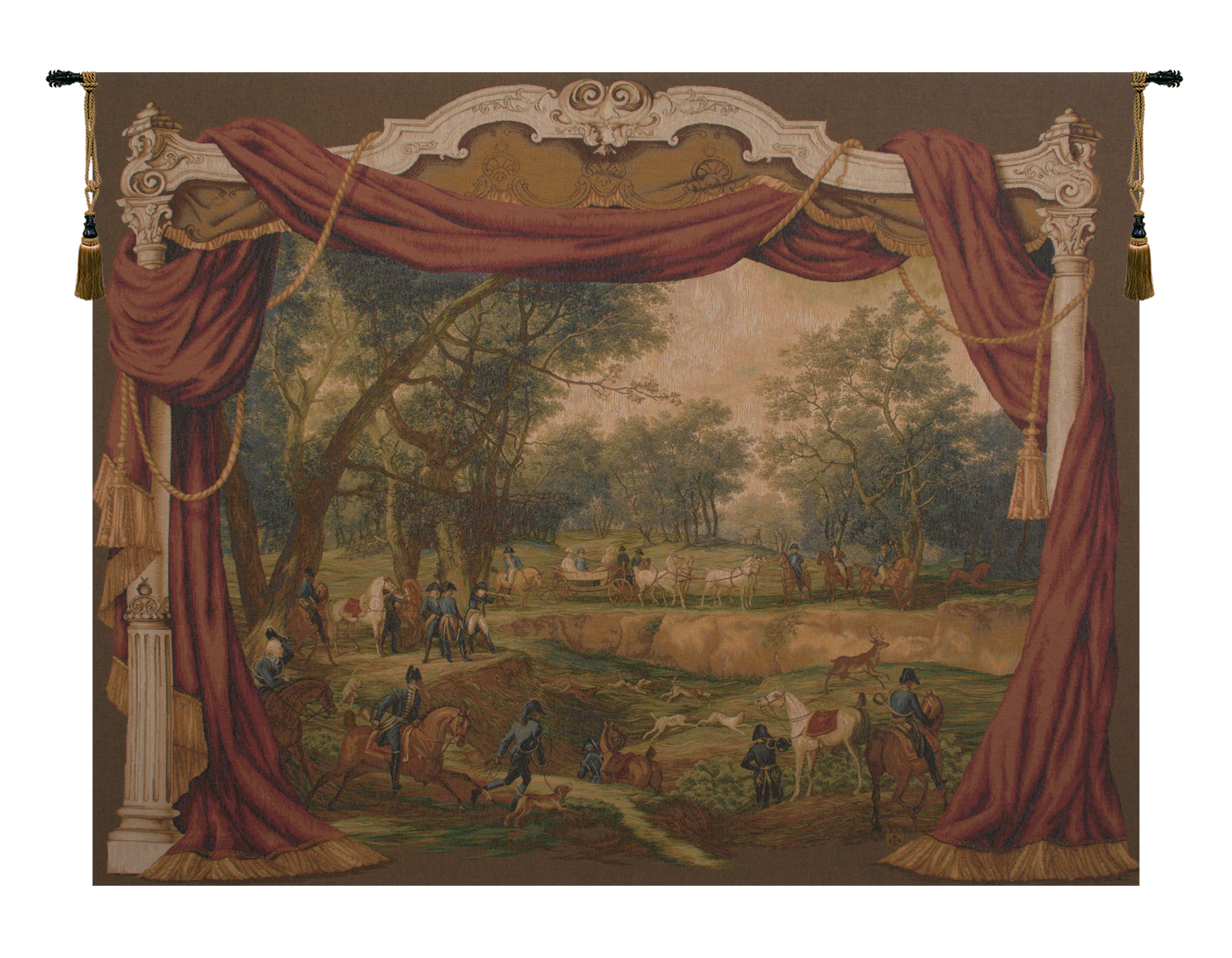 Carle Vernet Promenade Napoleonienne Vintage Tapestry Wall Hanging 58 x 78 Jacquard Woven Napoleonic Wall Art