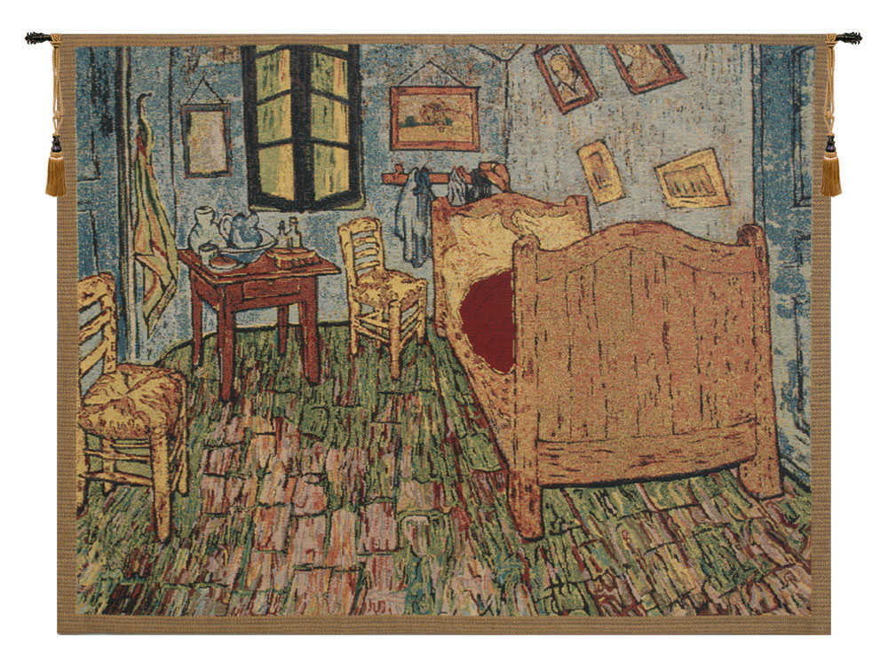 Vincent Van Gogh The Bedroom Tapestry Wall Hanging 26 x 33 in Impressionist Bedroom Jacquard Woven Fine Art Decor