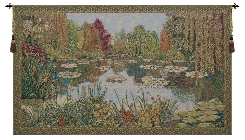 Claude Monet Parc de Tapestry Wall Hanging 42 x 70 in Impressionist Landscape Jacquard Woven Fine Art Decor