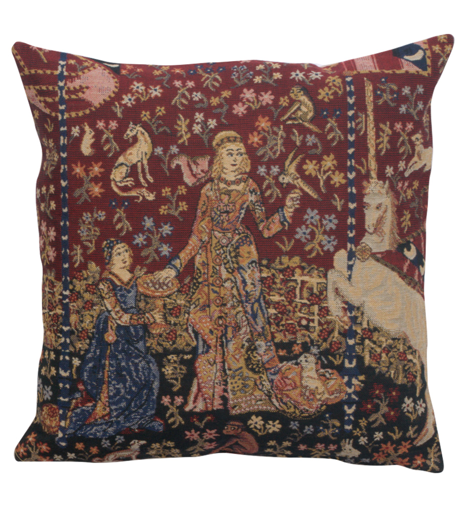 Medieval Taste III Tapestry Pillow Cover 16x16 Inch Cotton Jacquard Woven Cushion Cover