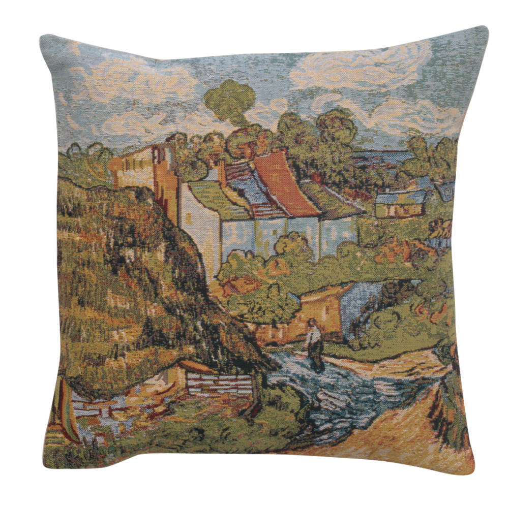 Vincent Van Gogh The House Tapestry Pillow Cover 16x16 Inch Cotton Jacquard Woven Cushion Cover