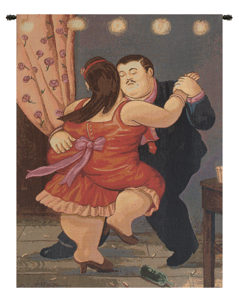 Fernando Botero Angulo Botero Rosso Tapestry Wall Hanging 24 x 20 in Figurative Fine Art Jacquard Woven Decor
