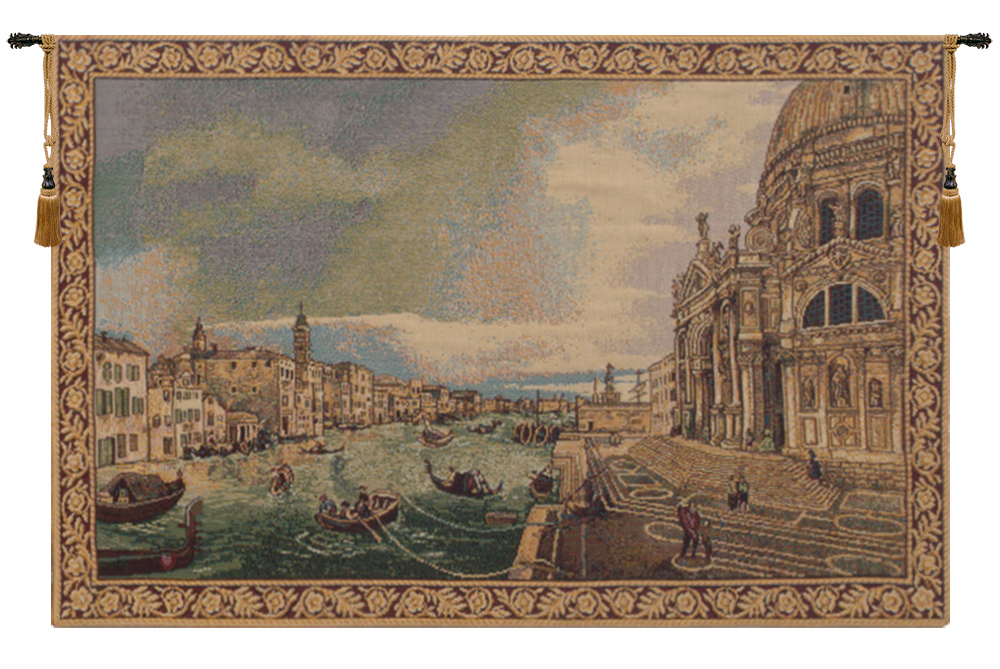 Alessia Cara La Salute Tapestry Wall Hanging 13 x 19 in Venice Landmark Jacquard Woven Italian Wall Decor