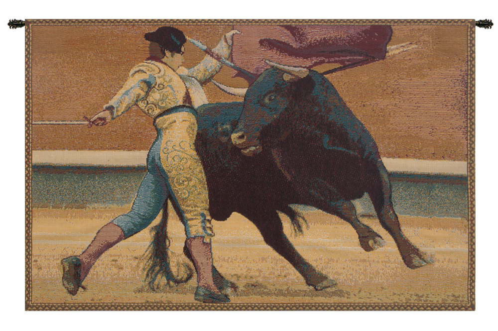 Alessia Cara Bullfighter Torero Tapestry Wall Hanging 12 x 9 in Spanish Matador Jacquard Woven Decorative Wall Decor