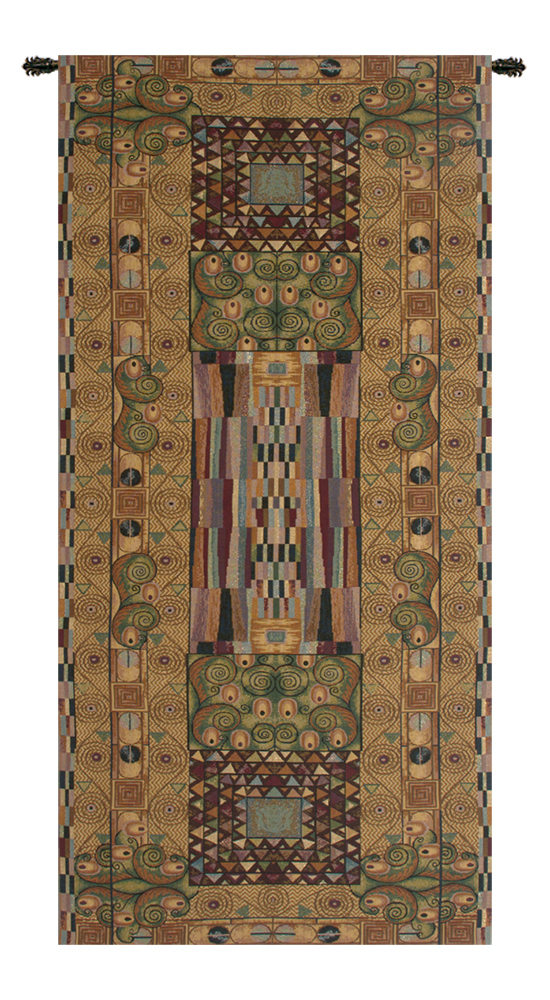 Gustav Klimt The Frieze Tapestry Wall Hanging 54 x 24 in Art Nouveau Jacquard Woven Fine Art Wall Decor