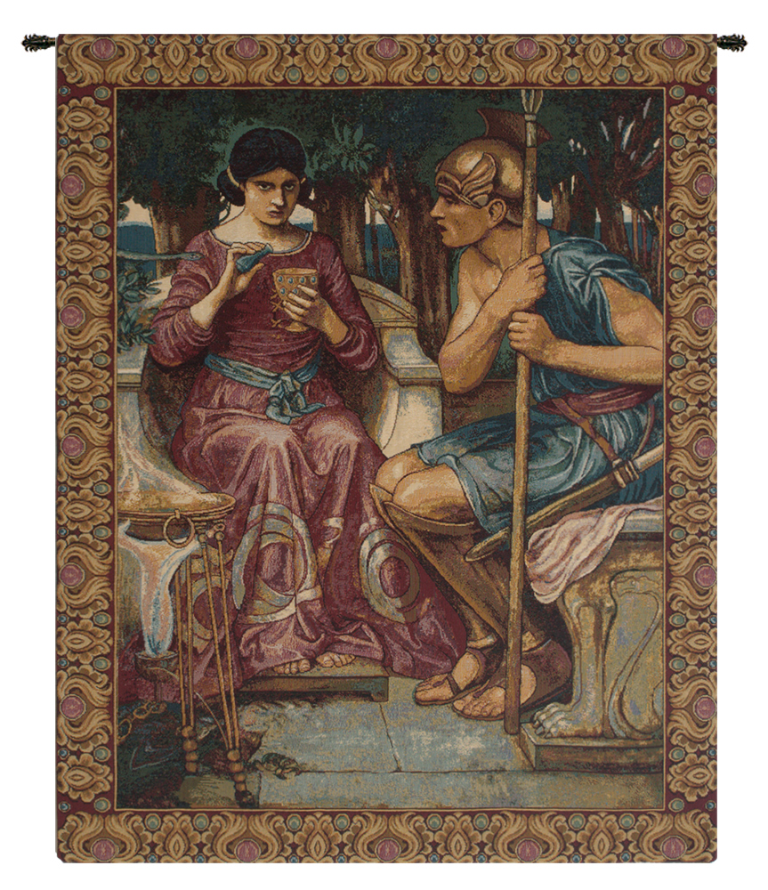 John William Waterhouse Giason Medea Tapestry Wall Hanging 34 x 24 in Pre Raphaelite Mythology Jacquard Woven Decor