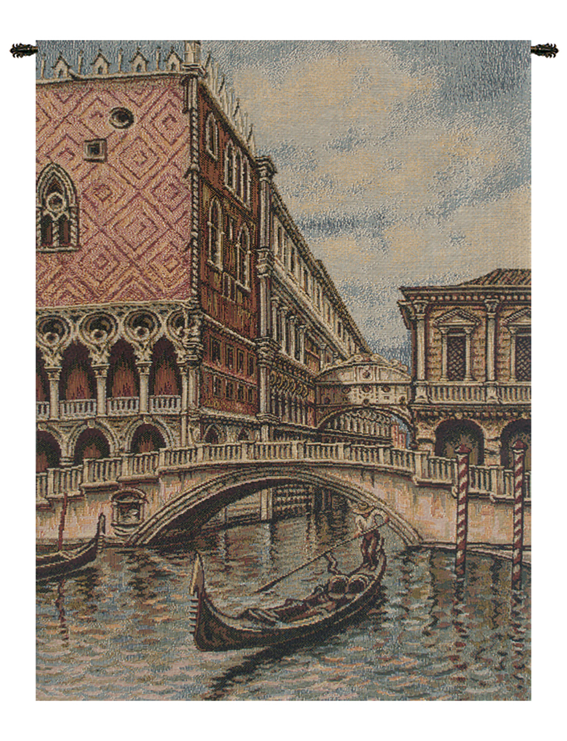 Venice II Famous Places Tapestry Wall Hanging 18 x 12 in Jacquard Woven Italian Venice Wall Art
