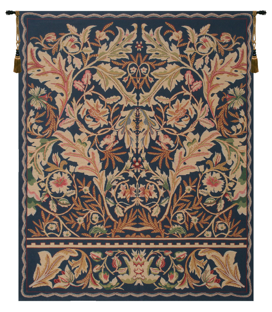 William Morris Acanthus II Tapestry Wall Hanging 40 x 33 in Arts and Crafts Botanical Jacquard Woven Wall Art