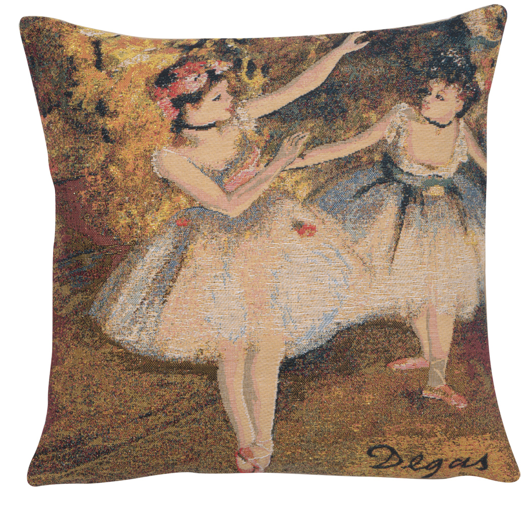 Edgar Degas The Dancers Tapestry Pillow Cover 18x18 Inch Cotton Jacquard Woven Cushion Cover
