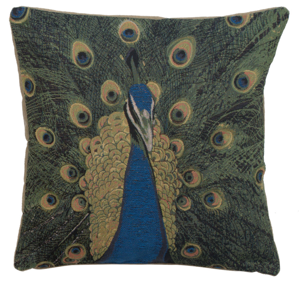 Jean Baptiste Huet The Peacock Tapestry Pillow Cover 19x19 Inch Cotton Jacquard Woven Cushion Cover