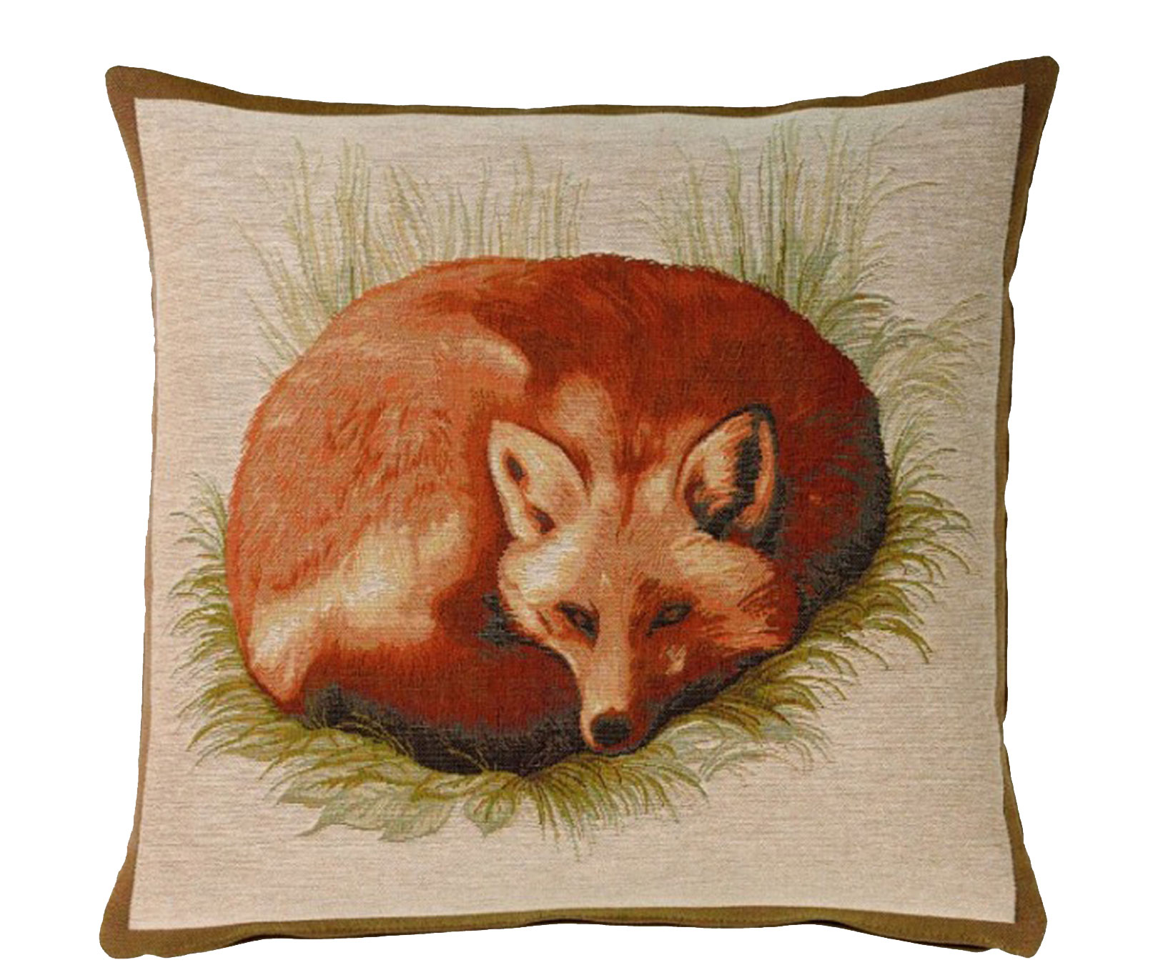 William Morris Fox Tapestry Pillow Cover 19x19 Inch Cotton Jacquard Woven Cushion Cover