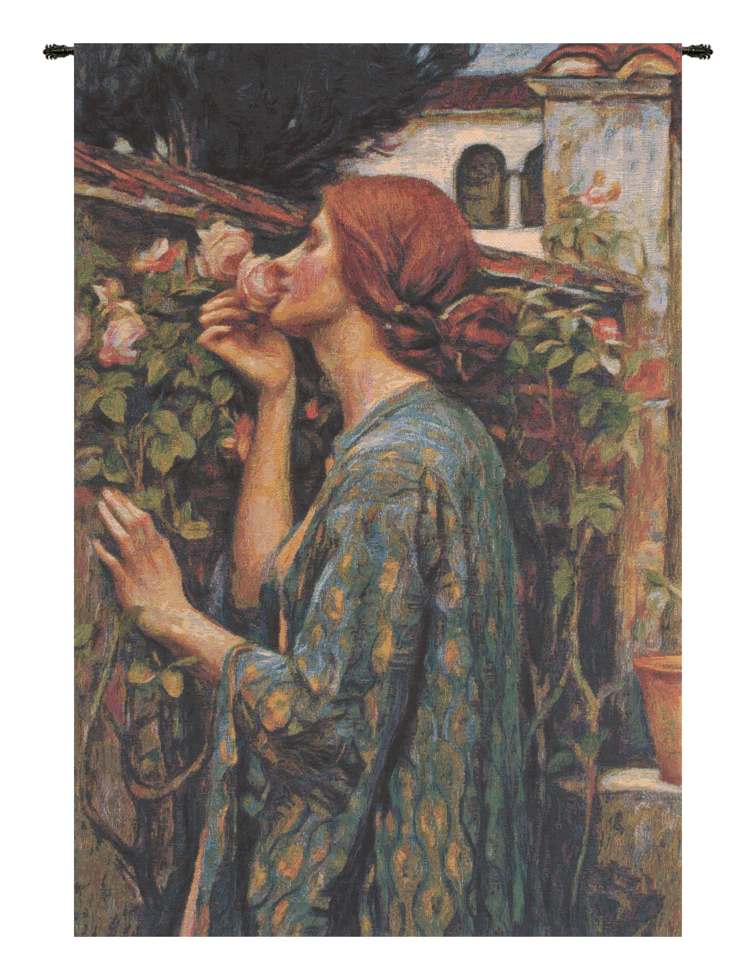 Soul of Rose Jacquard Belgian Tapestry Wall Art Hanging Decor (New) 27x18 inch