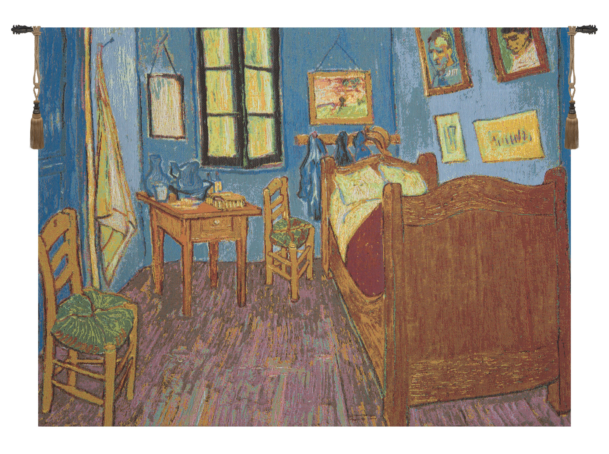 Vincent van Gogh Bedroom in Arles European Tapestry Wall Hanging 28x37 Inch Cotton Jacquard Woven Wall Tapestry