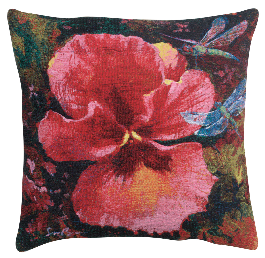 Gratitude Belgian Tapestry Pillow Cover 21x21 Inch Cotton Jacquard Woven Cushion Cover
