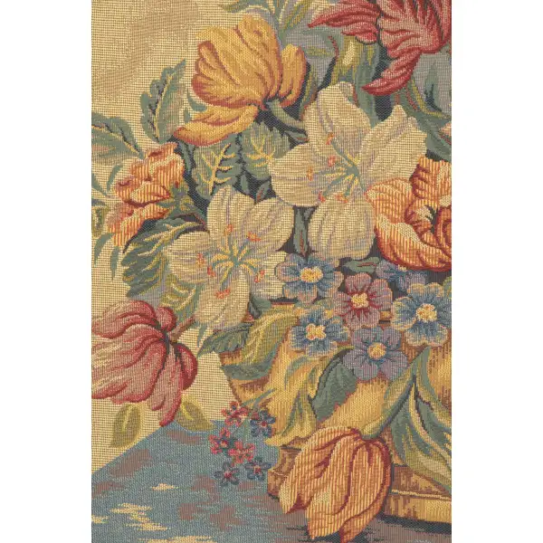 Panier de Fleurs fond Jaune