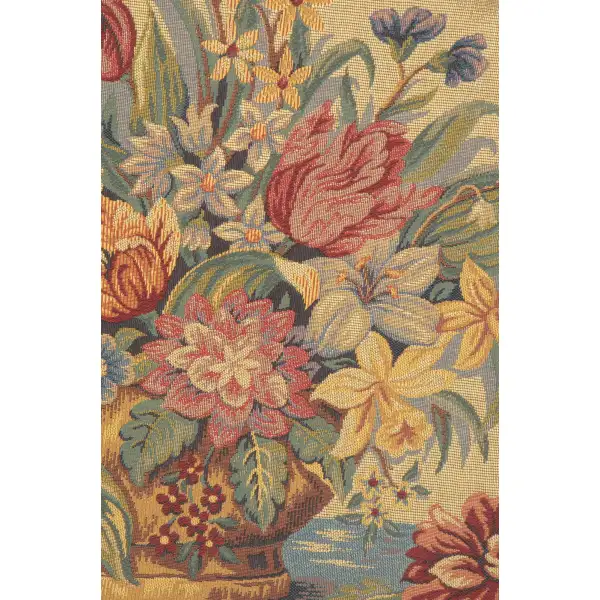 Panier de Fleurs fond Jaune