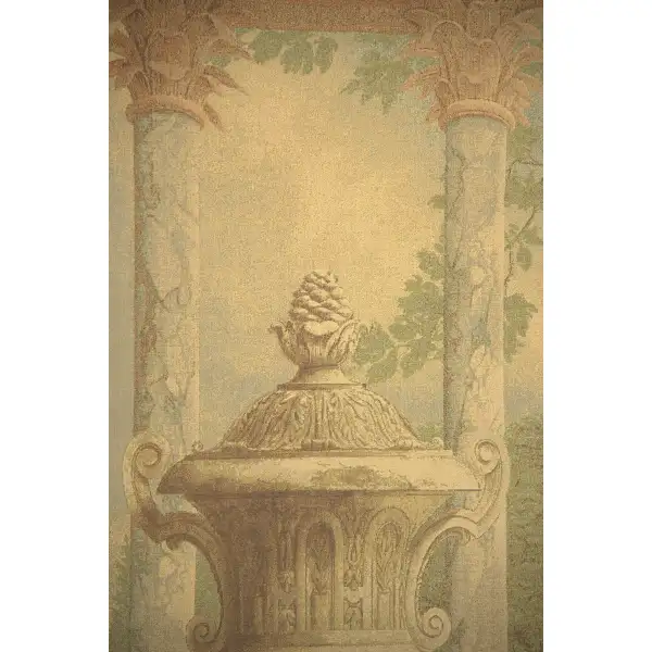 Urn with Columns Brown Small
